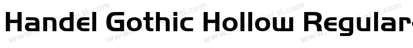 Handel Gothic Hollow Regular字体转换